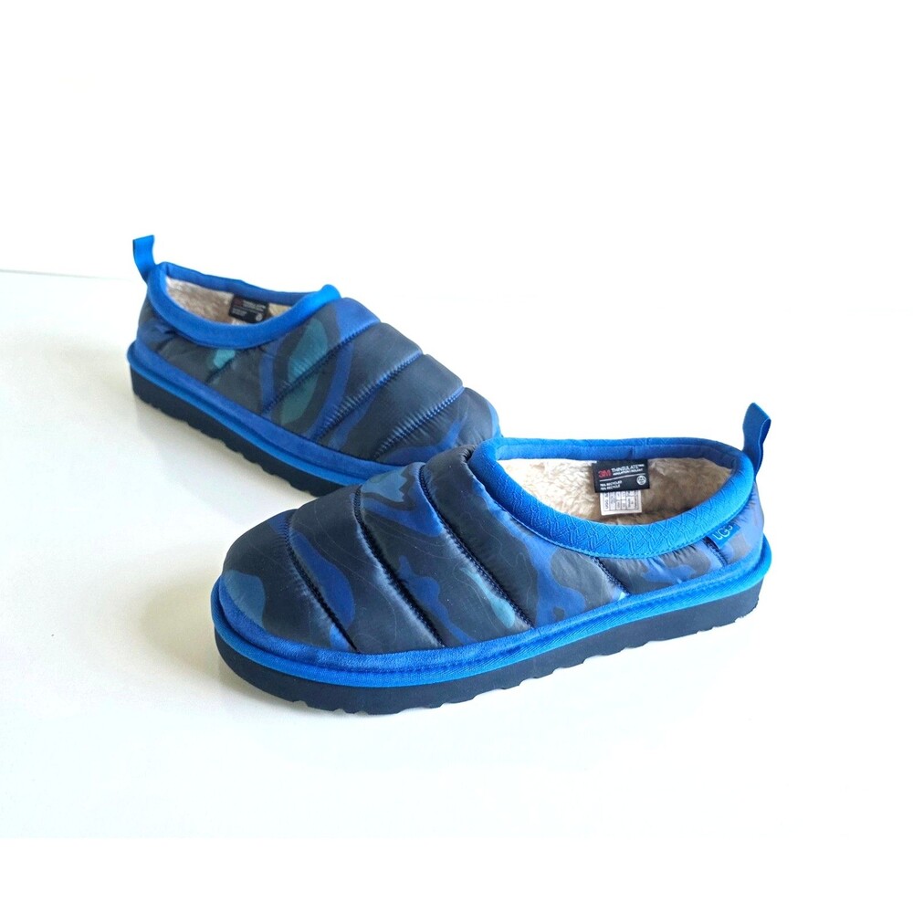 UGG Men's Tasman LTA Cali Topo Slippers Ocean Blue Camo Puff Sz 12 45